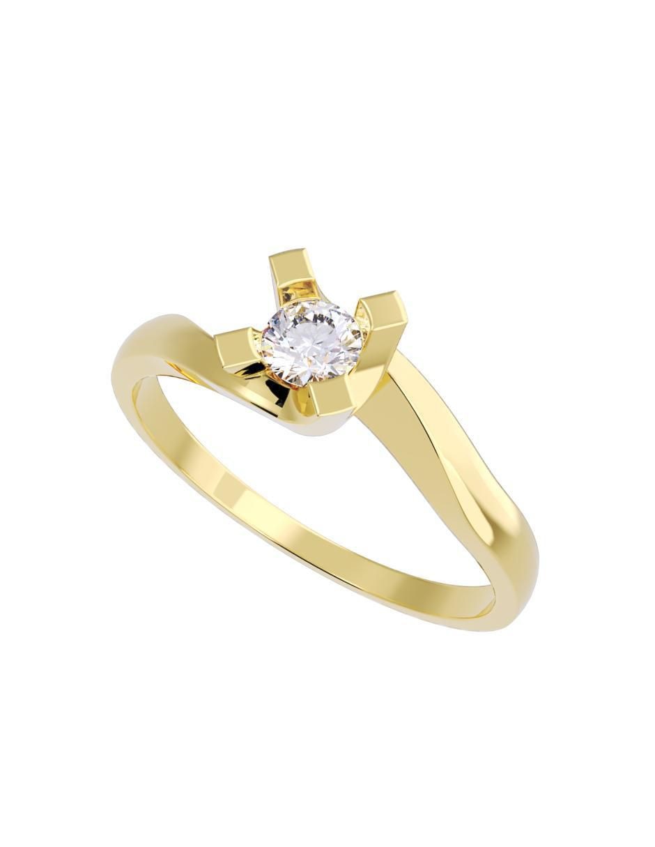 Anillo de compromiso "de" oro 14 k fonelli diamantes fonelli diamante