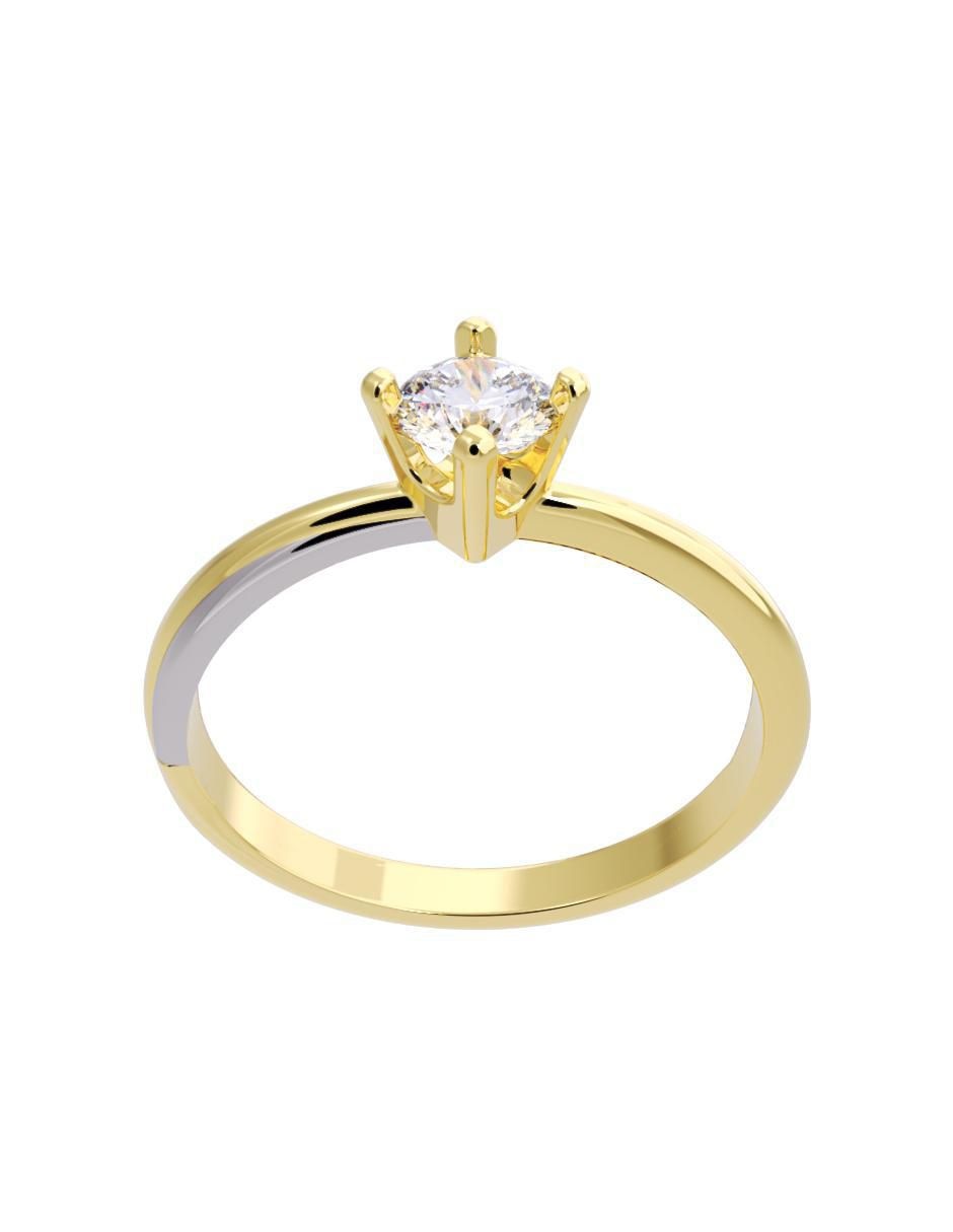 Anillo de compromiso "de" oro 14 k fonelli diamantes fonelli diamante