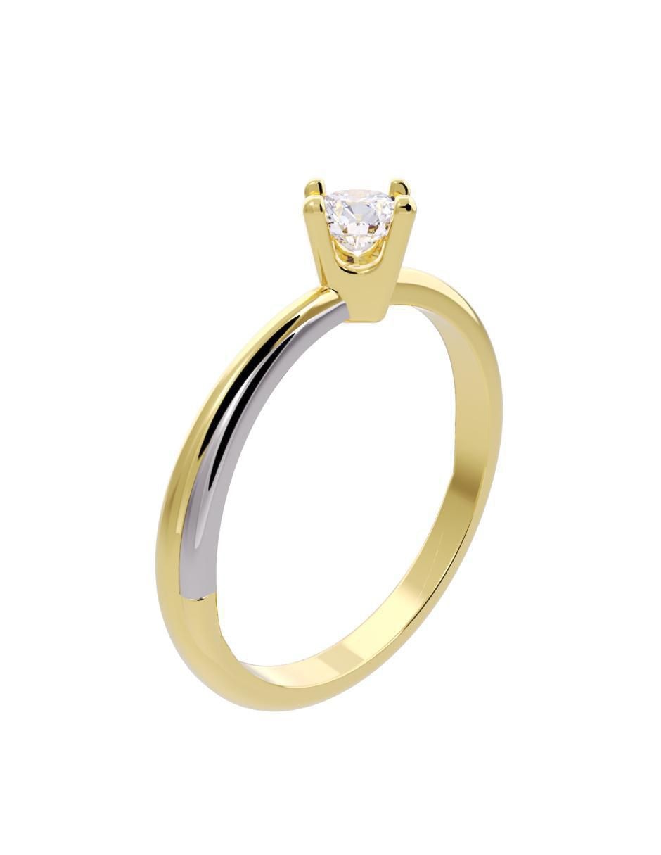 Anillo de compromiso "de" oro 14 k fonelli diamantes fonelli diamante