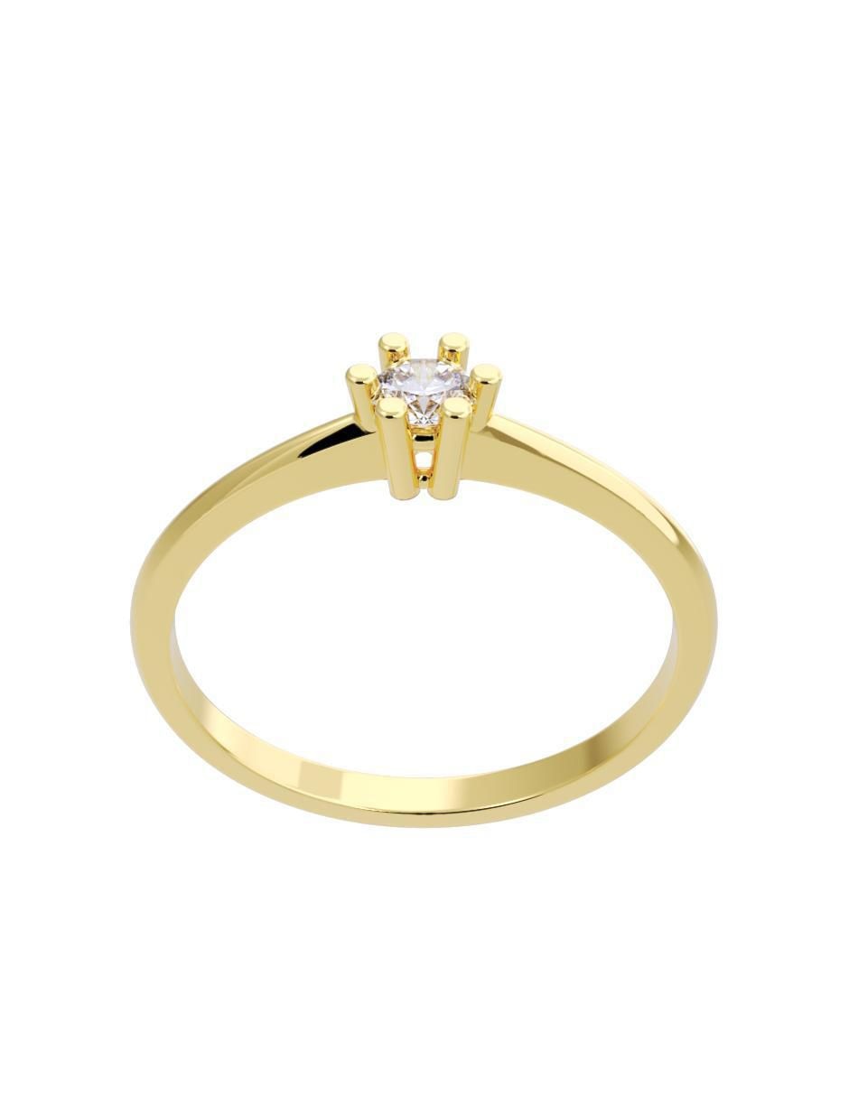 Anillo de compromiso "de" oro 10 k fonelli diamantes fonelli diamante