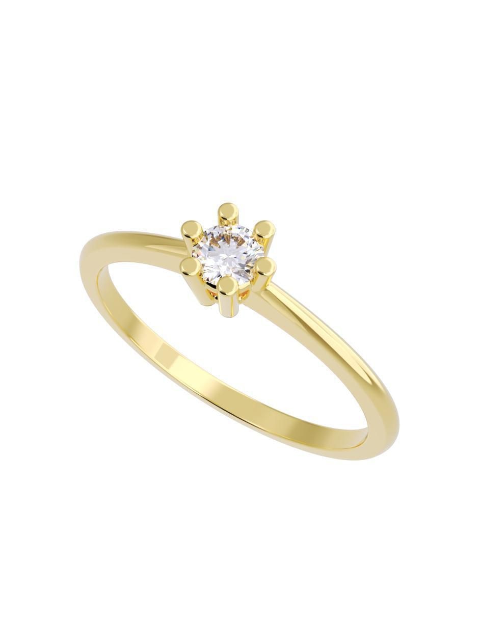 Anillo de compromiso "de" oro 10 k fonelli diamantes fonelli diamante