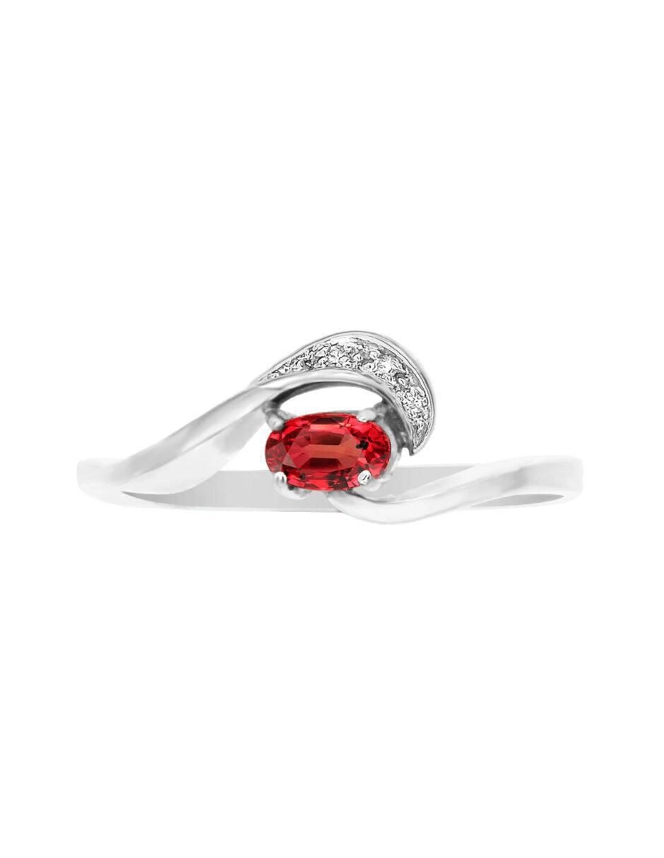 Anillo Loris 14 K de oro rubí y diamante brillante
