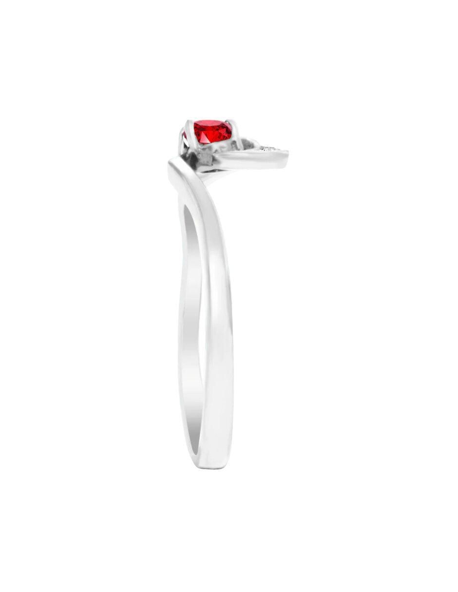 Anillo Loris 14 K de oro rubí y diamante brillante 3