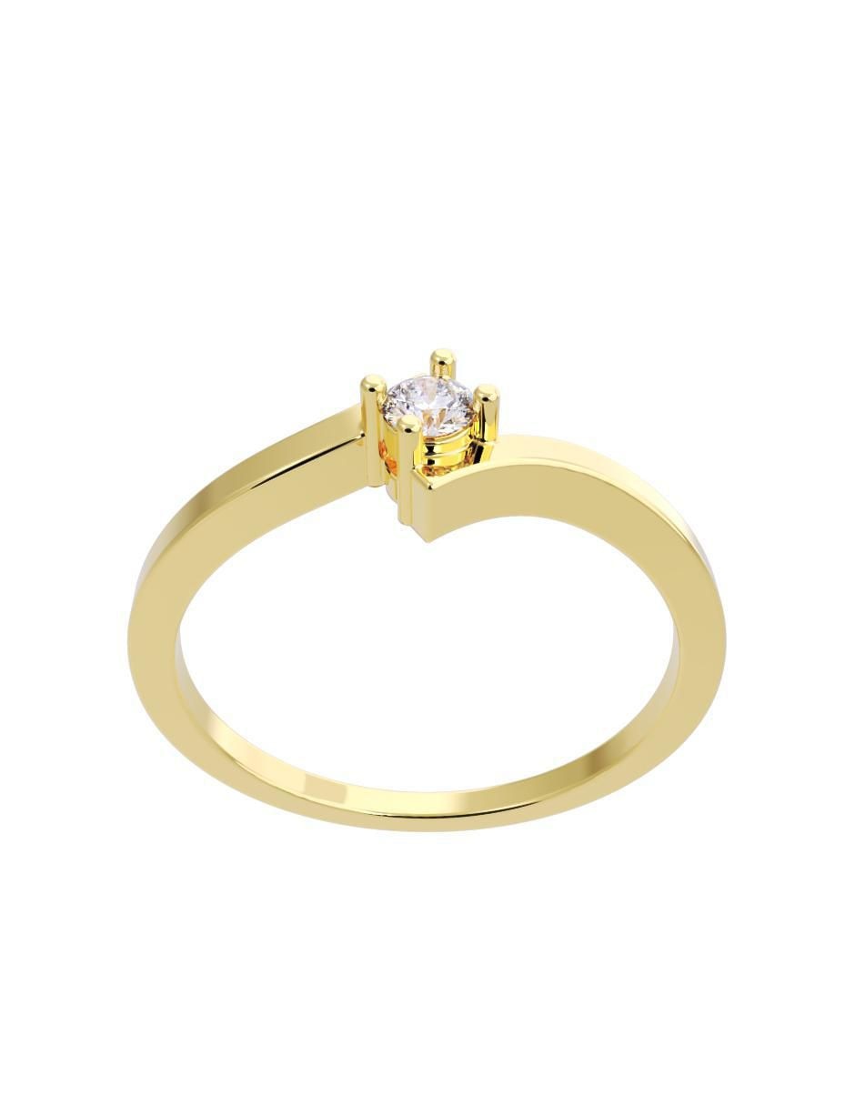Anillo de compromiso "de" oro 10 k fonelli diamantes fonelli diamante
