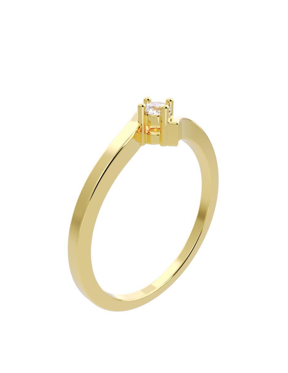 Anillo de compromiso "de" oro 10 k fonelli diamantes fonelli diamante