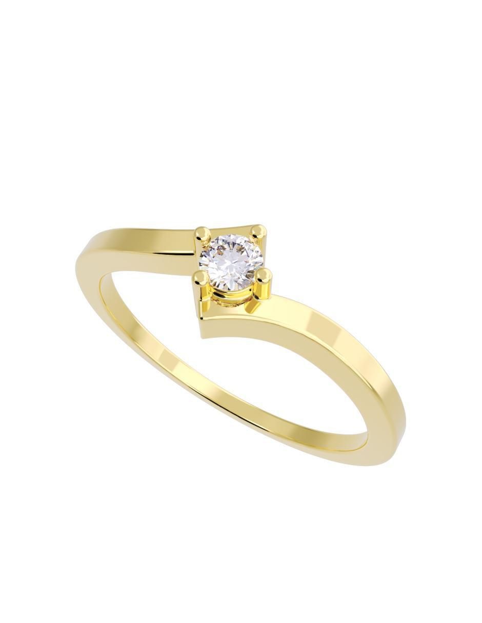 Anillo de compromiso "de" oro 10 k fonelli diamantes fonelli diamante