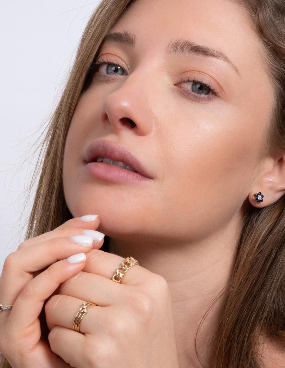 Anillo "de (si aplica)" cadena fianelli cadena no aplica 14 k "de" oro sin gema brillante