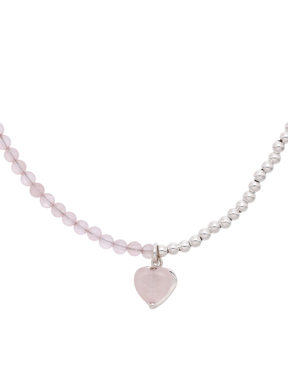 Collar de corazón fashion de plata P 925