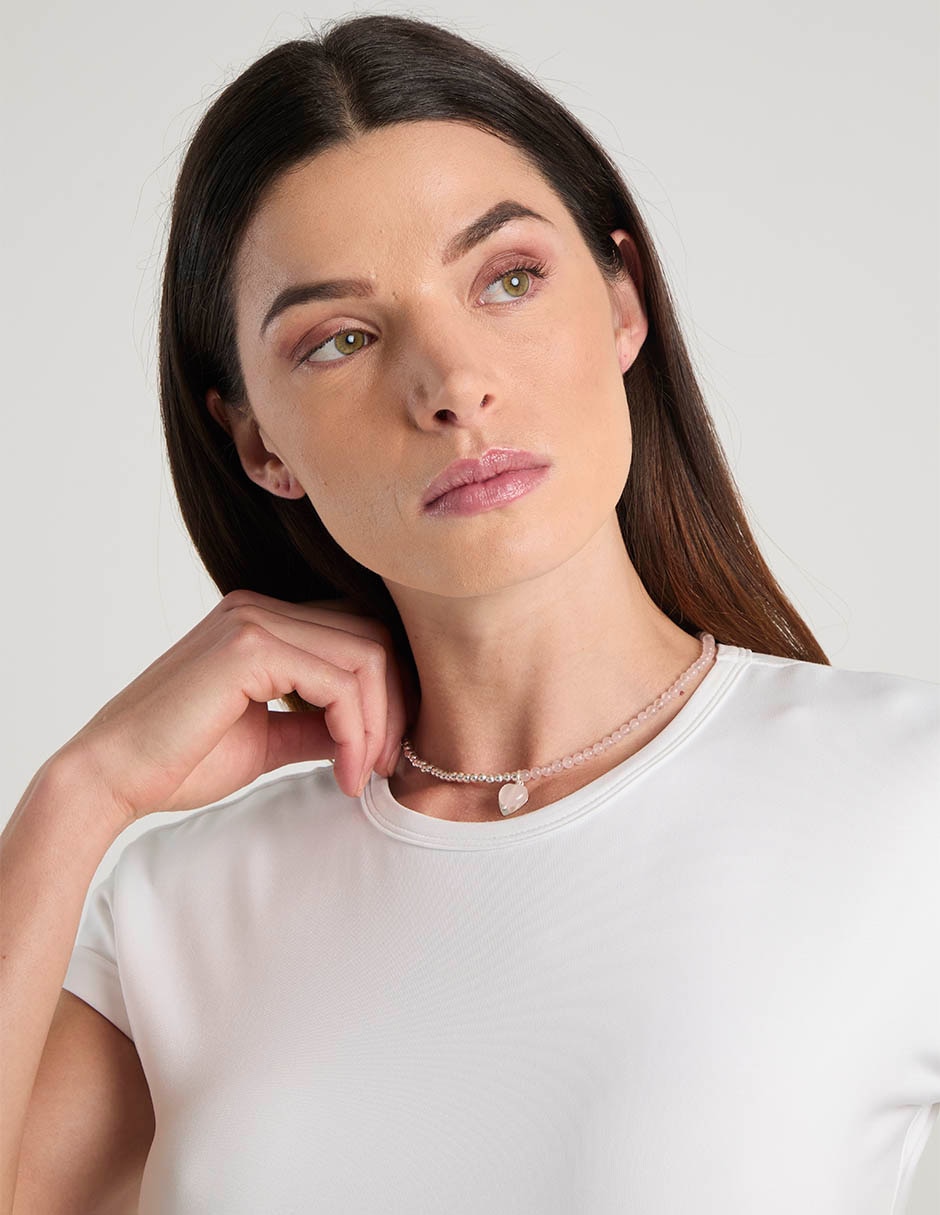 Collar de corazón fashion de plata P 925 5