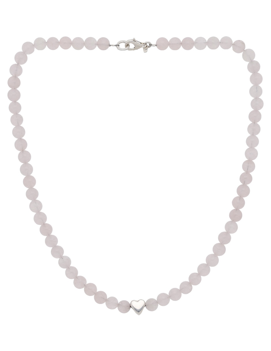 Collar de corazón E& de plata P 925 4