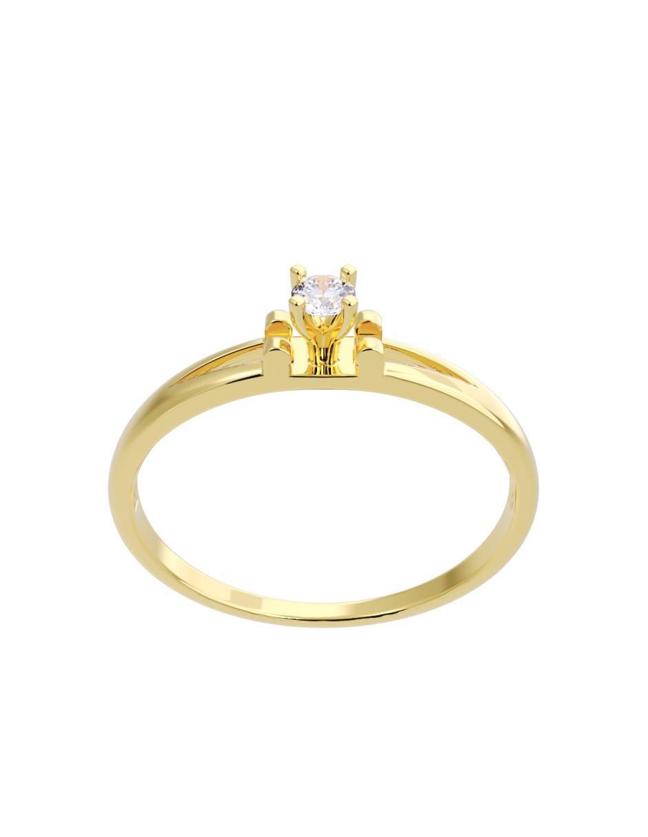 Anillo de compromiso "de" oro 10 k fonelli diamantes fonelli diamante