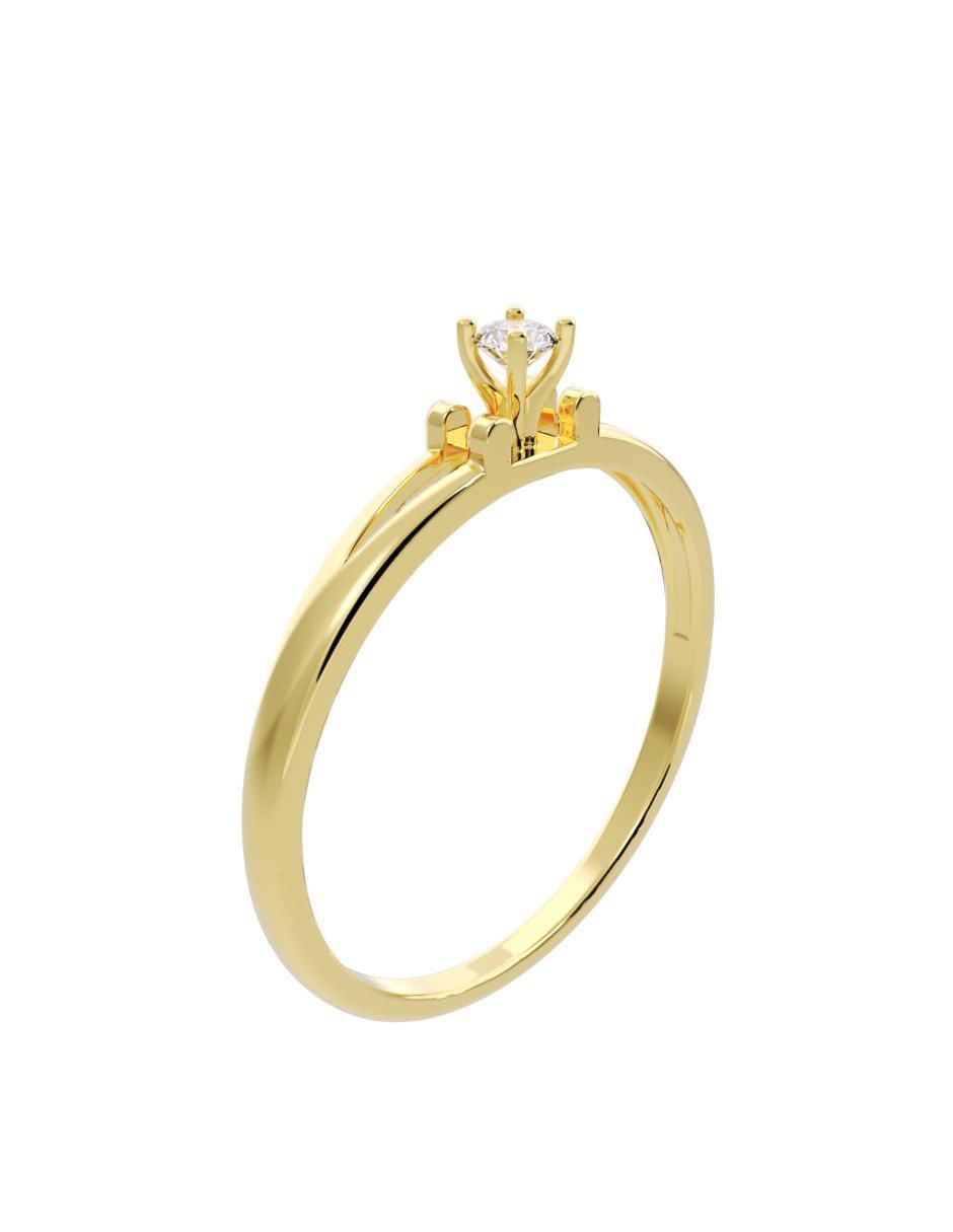 Anillo de compromiso "de" oro 10 k fonelli diamantes fonelli diamante