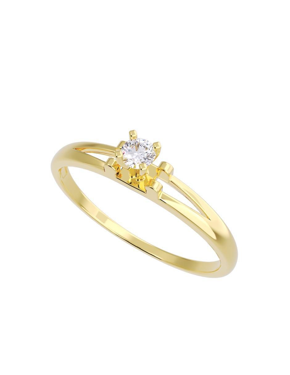 Anillo de compromiso "de" oro 10 k fonelli diamantes fonelli diamante