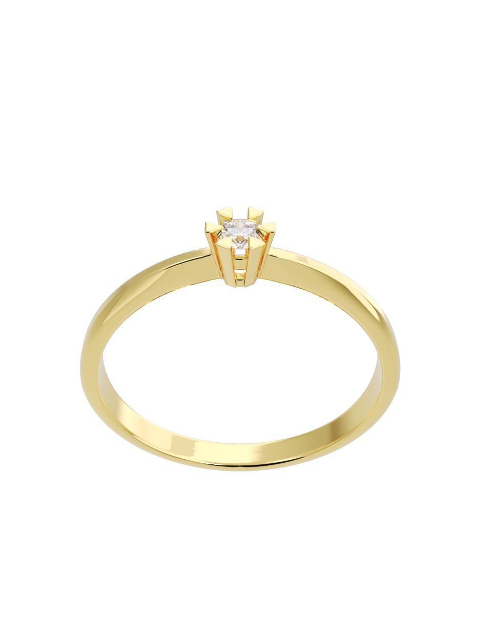 Anillo de compromiso "de" oro 10 k fonelli diamantes fonelli diamante