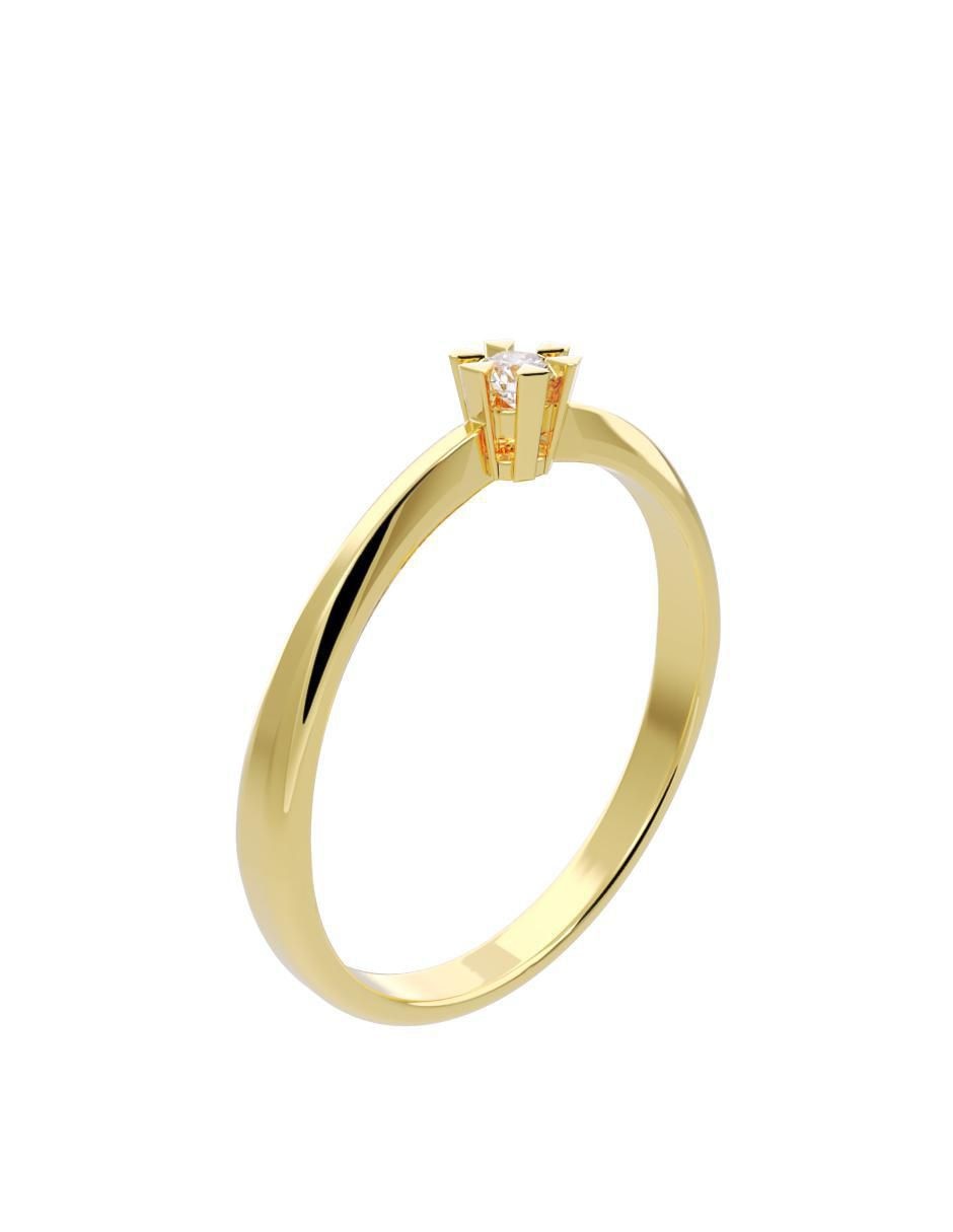 Anillo de compromiso "de" oro 10 k fonelli diamantes fonelli diamante