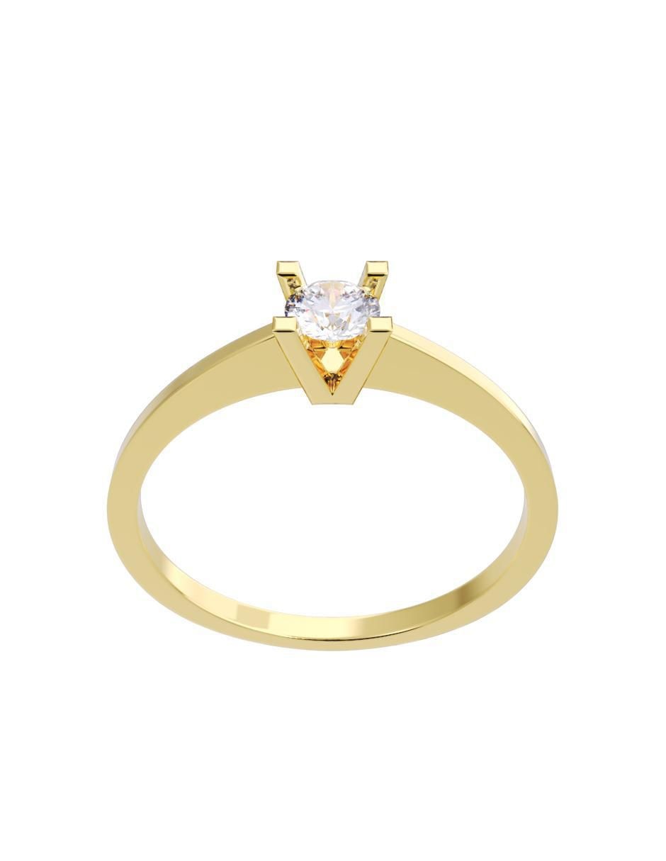 Anillo de compromiso "de" oro 10 k fonelli diamantes fonelli diamante