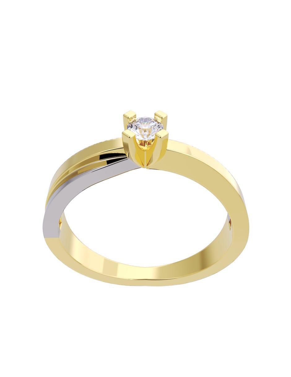 Anillo de compromiso "de" oro 10 k fonelli diamantes fonelli diamante