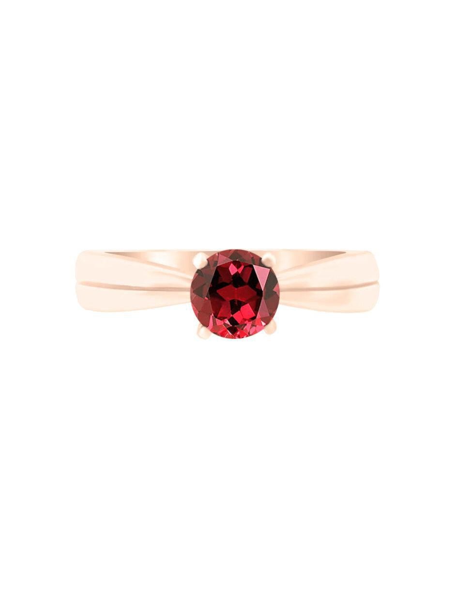 Anillo Nix 14 k de oro rubí brillante