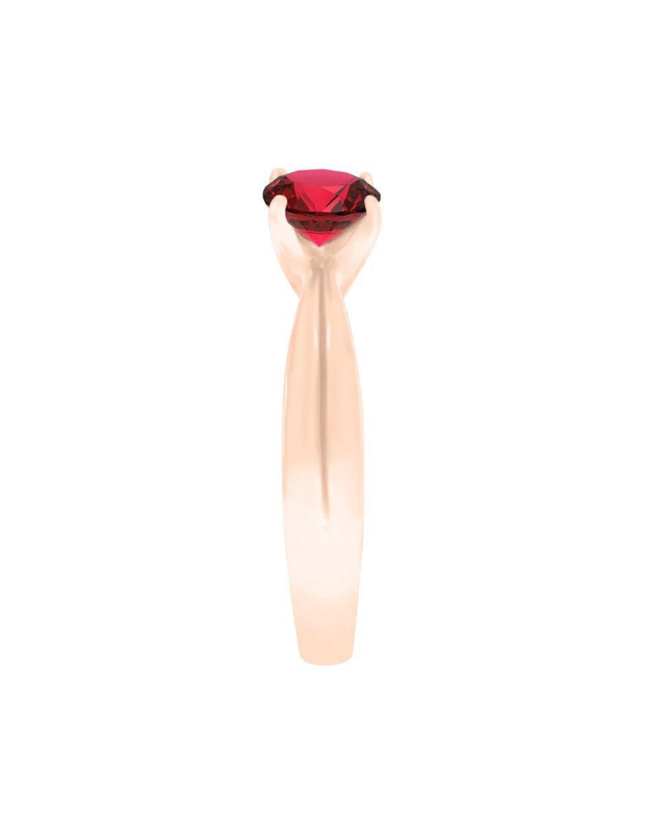 Anillo Nix 14 k de oro rubí brillante 3