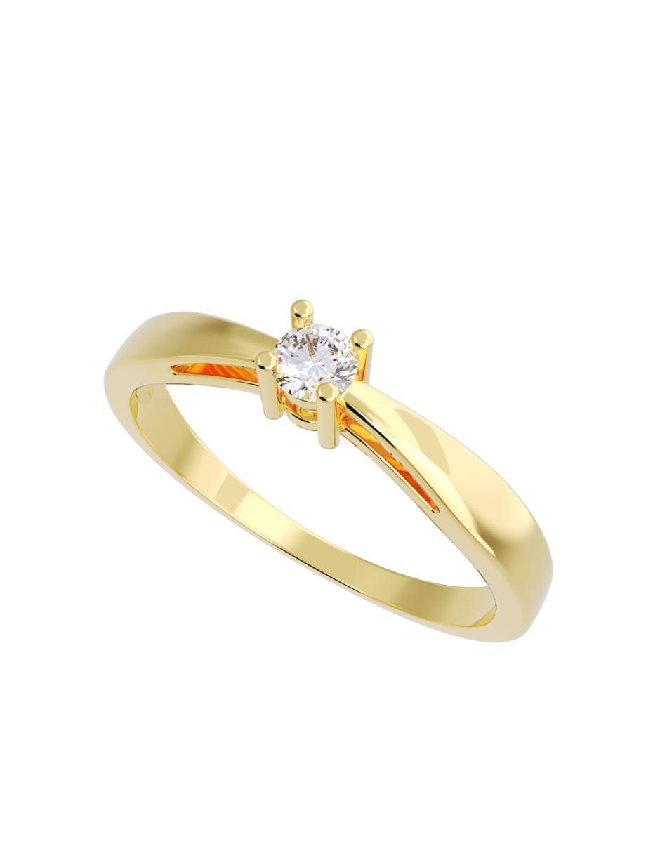 Anillo de compromiso "de" oro 10 k fonelli diamantes fonelli diamante