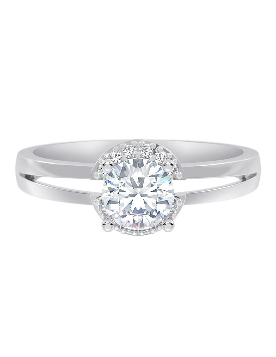 Anillo de compromiso de oro 14 K zirconia Anillo de compromiso de oro 14 K zirconia