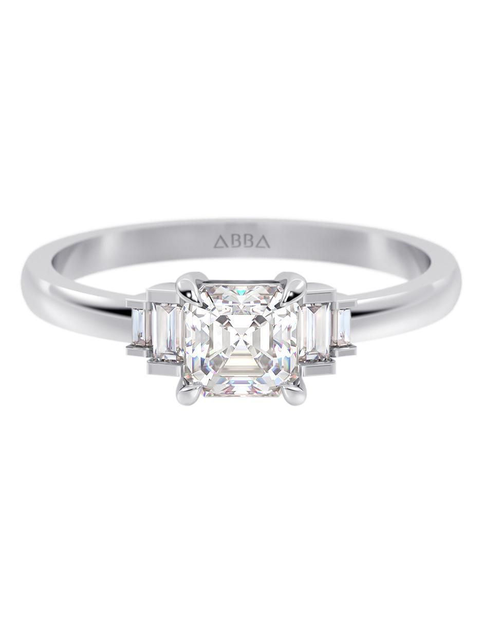 Anillo de compromiso de oro 14 K zirconia Anillo de compromiso de oro 14 K zirconia