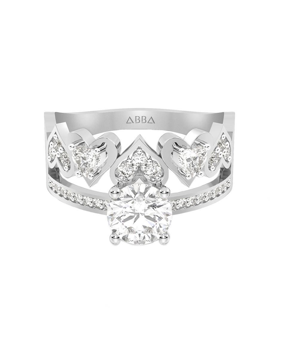 Anillo de compromiso de oro 10 K zirconia Anillo de compromiso de oro 10 K zirconia
