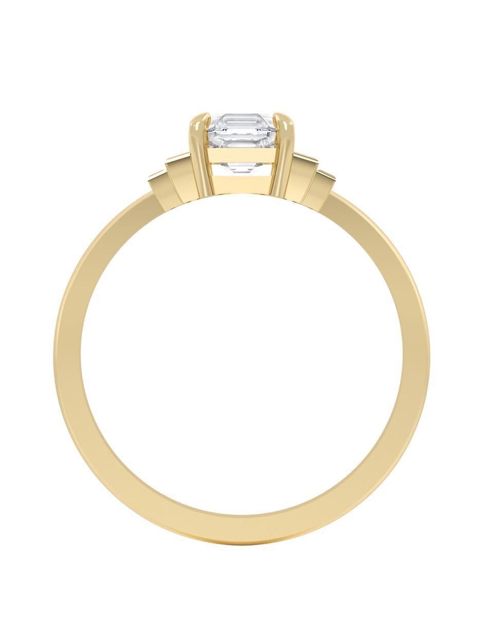 Anillo de compromiso "de" oro 10 k abba joyas sin familia zirconia