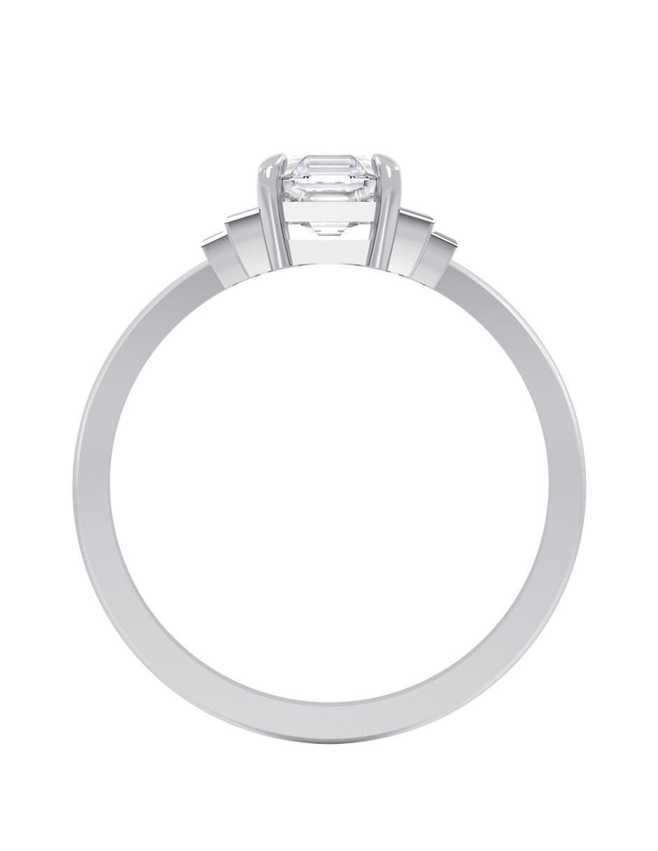 Anillo de compromiso de oro 10 K zirconia 3