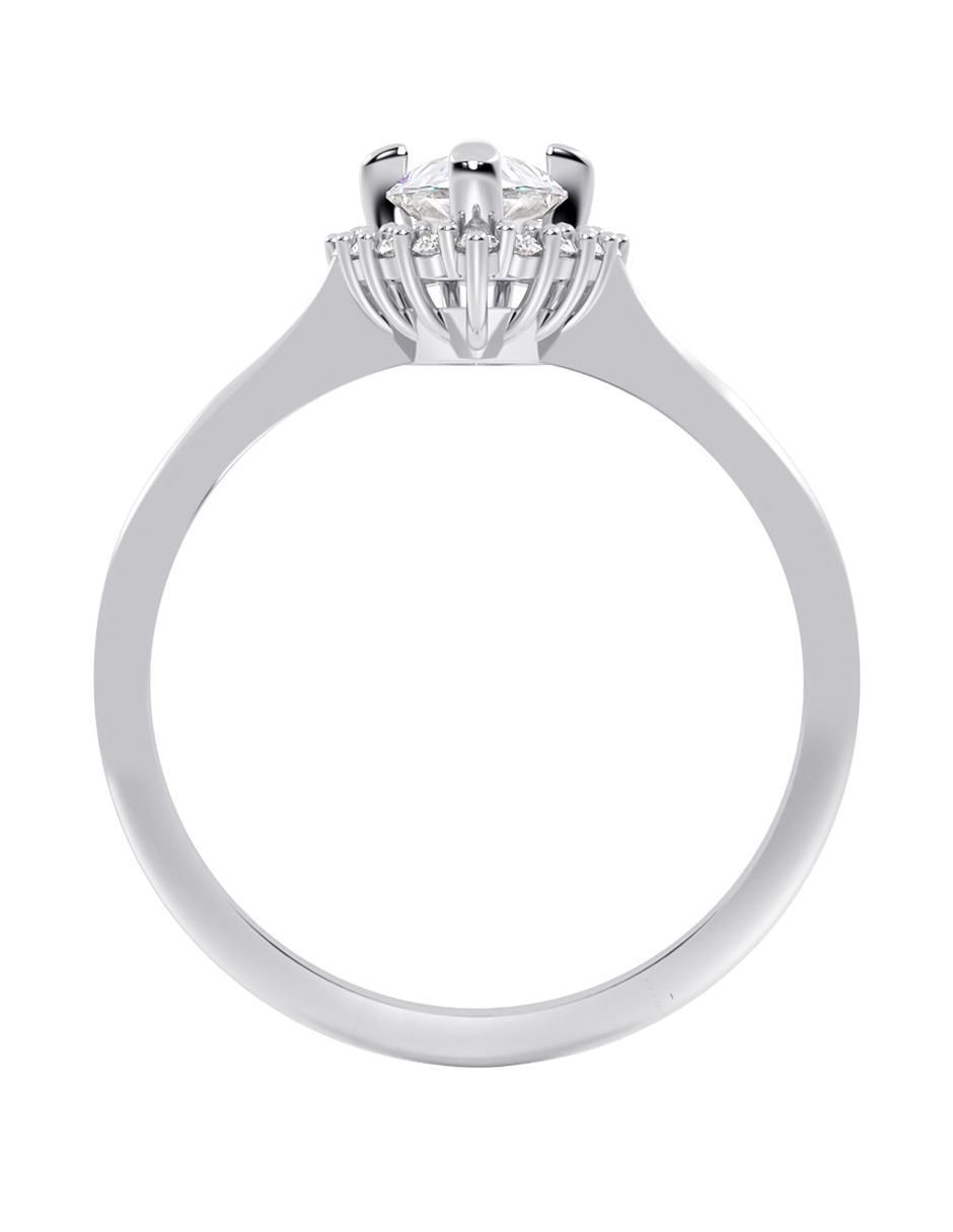 Anillo de compromiso de oro 10 K zirconia 2