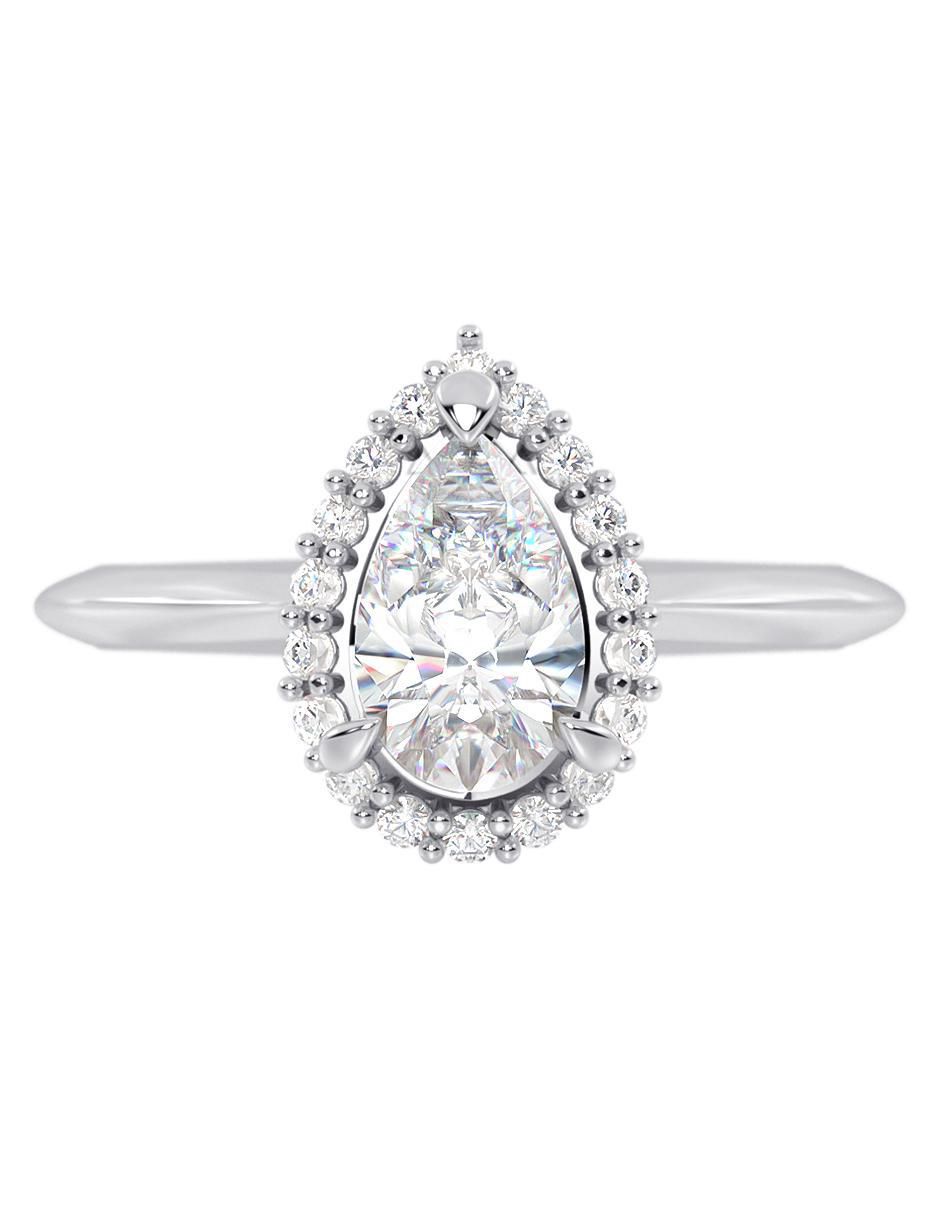 Anillo de compromiso de oro 14 K zirconia Anillo de compromiso de oro 14 K zirconia