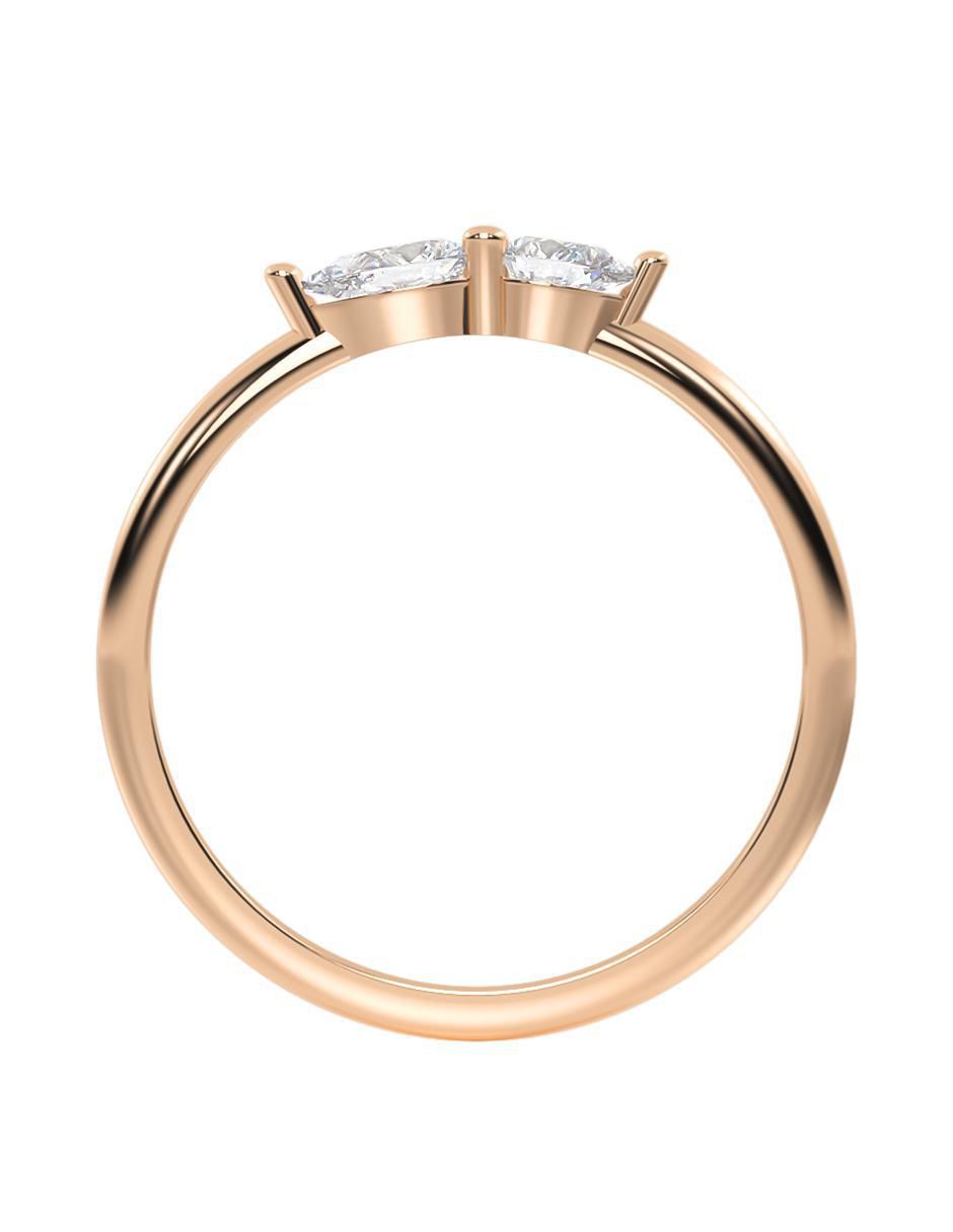 Anillo 10 K de oro zirconia brillante 2