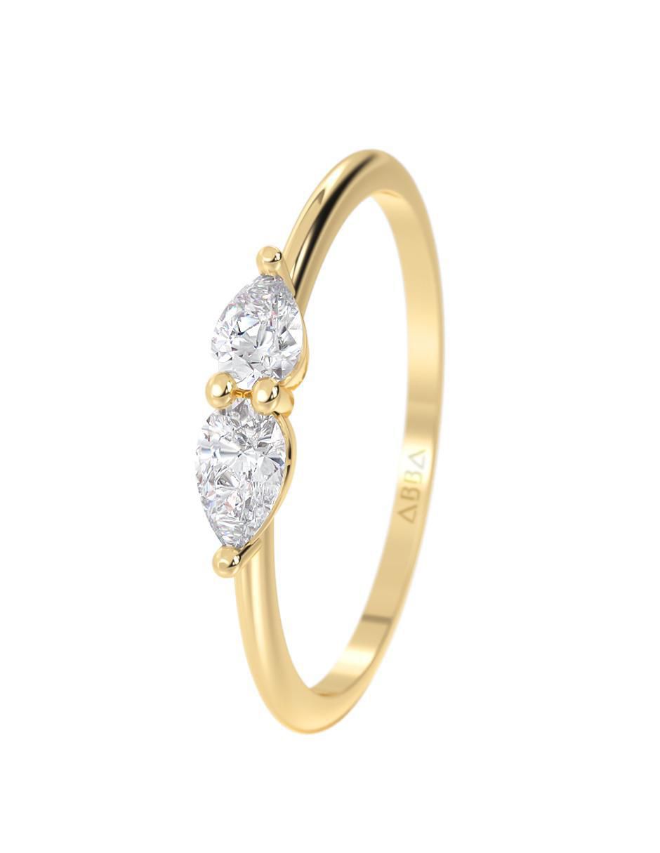 Anillo "de (si aplica)" ninguna abba joyas sin familia no aplica 10 k "de" oro zirconia brillante