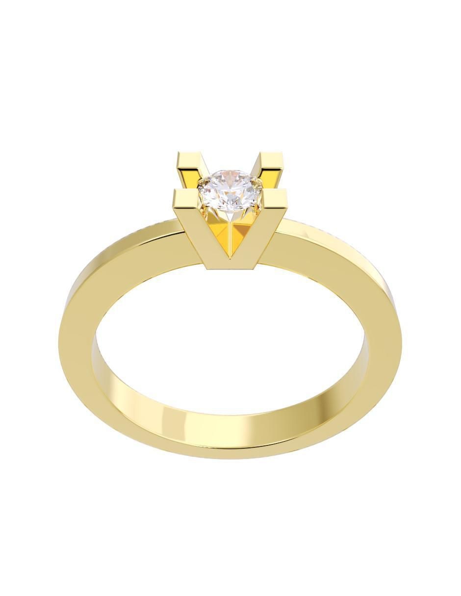 Anillo de compromiso "de" oro 14 k fonelli diamantes fonelli diamante