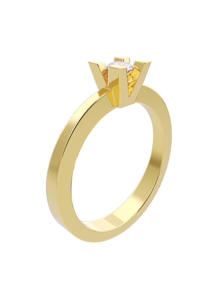 Anillo de compromiso "de" oro 14 k fonelli diamantes fonelli diamante