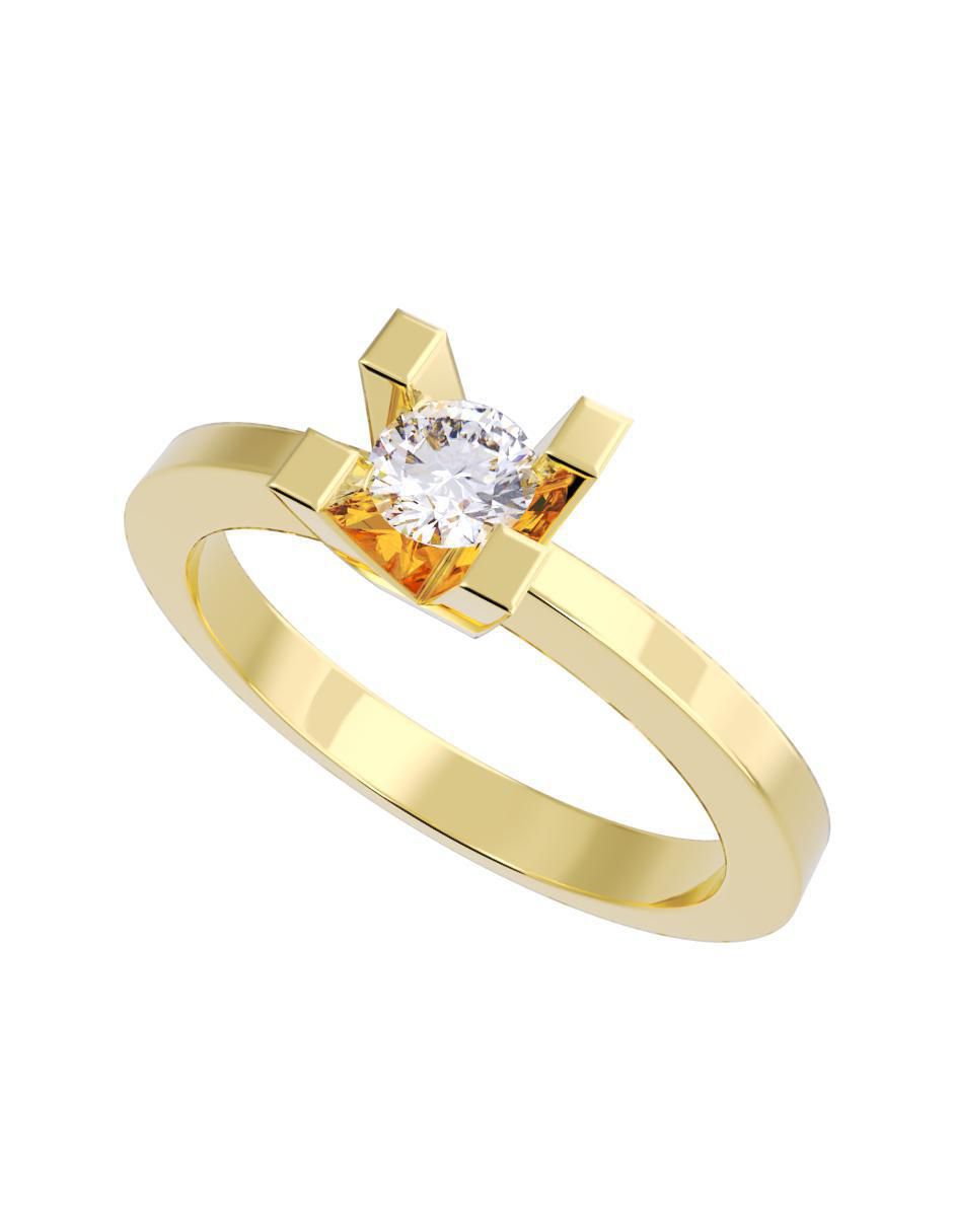 Anillo de compromiso "de" oro 14 k fonelli diamantes fonelli diamante