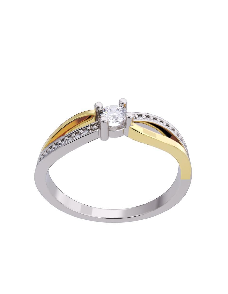 Anillo de compromiso "de" oro 14 k fonelli diamantes fonelli diamante