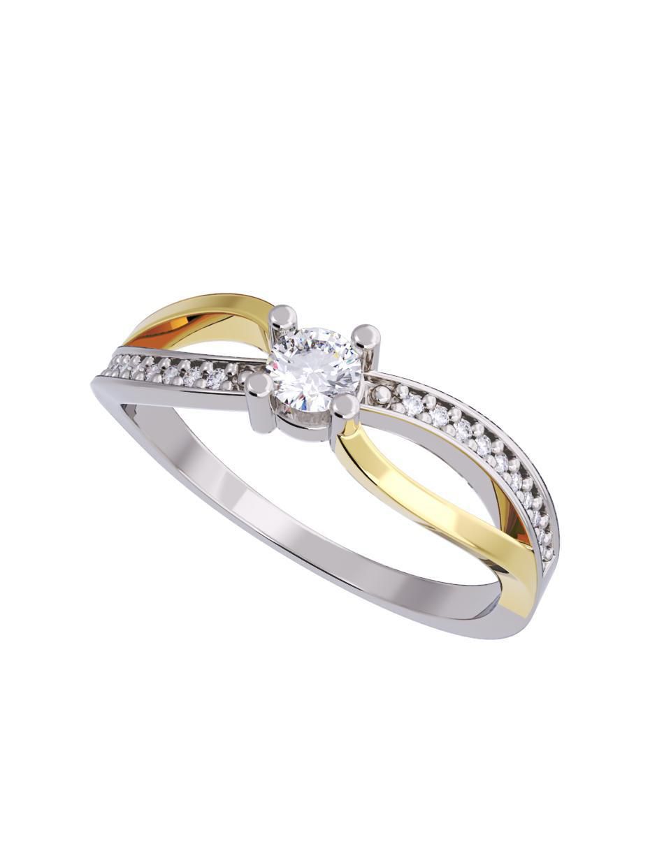 Anillo de compromiso "de" oro 14 k fonelli diamantes fonelli diamante