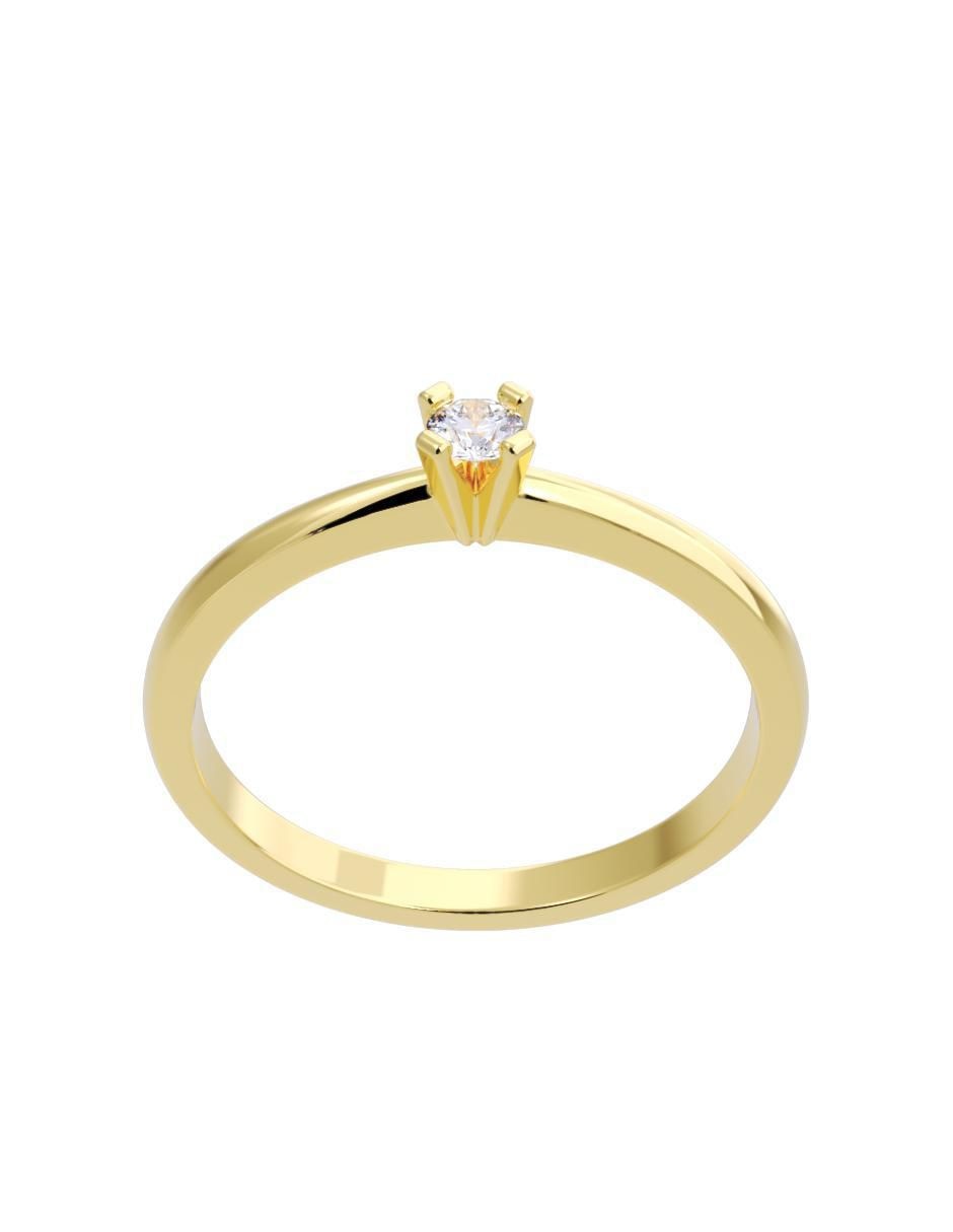 Anillo de compromiso "de" oro 14 k fonelli diamantes fonelli diamante