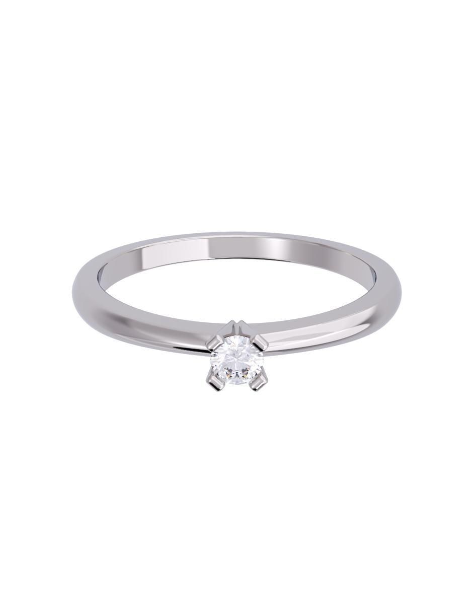Anillo de compromiso de oro 14 K diamante 1