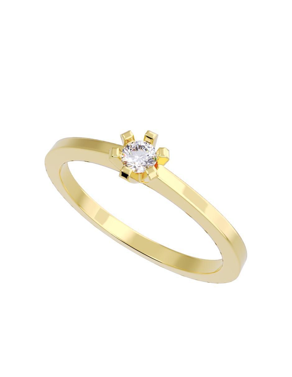 Anillo de compromiso "de" oro 14 k fonelli diamantes fonelli diamante