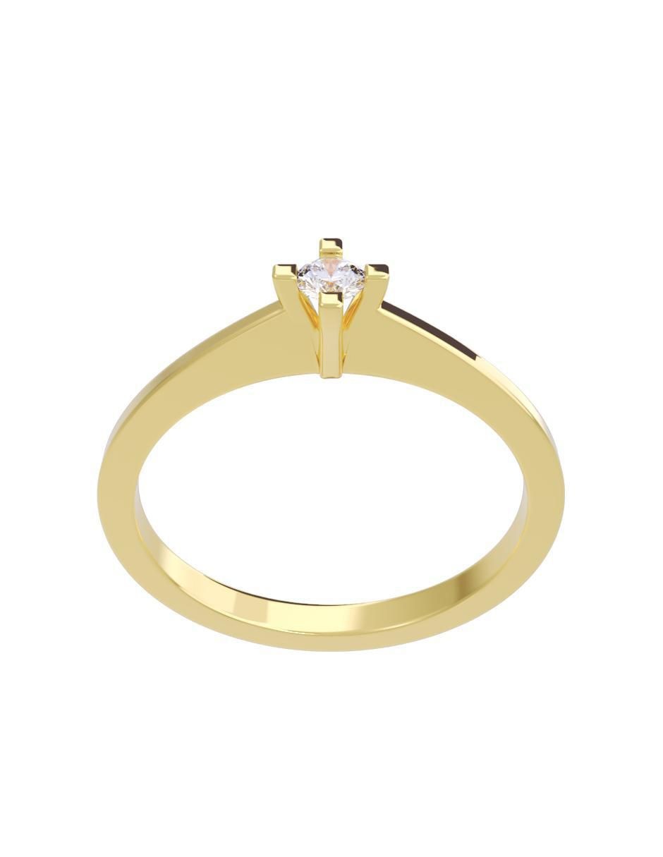 Anillo de compromiso "de" oro 14 k fonelli diamantes fonelli diamante