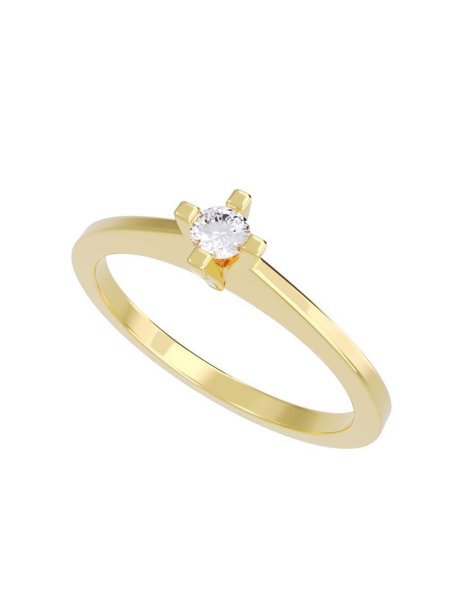 Anillo de compromiso "de" oro 14 k fonelli diamantes fonelli diamante
