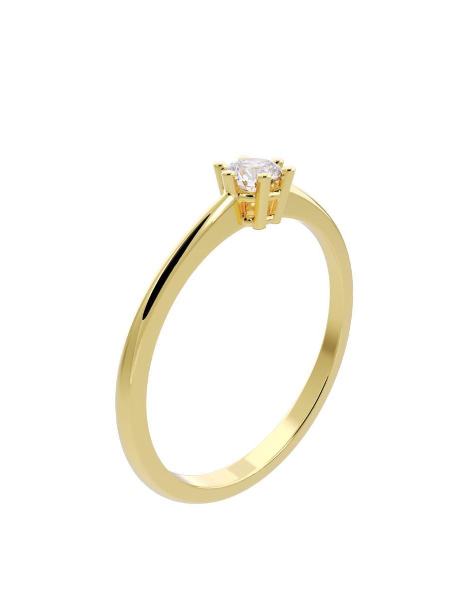 Anillo de compromiso "de" oro 14 k fonelli diamantes fonelli diamante