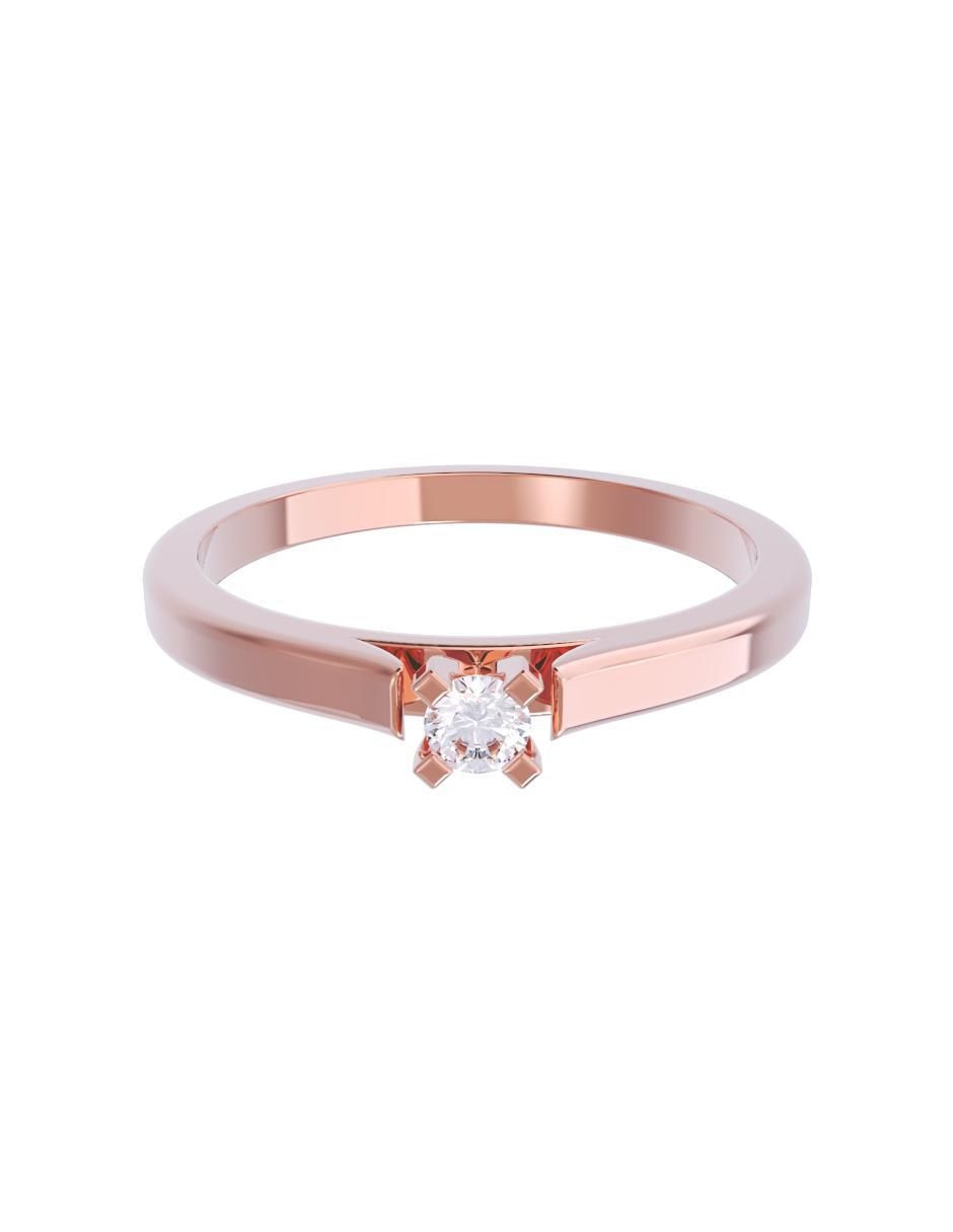 Anillo de compromiso de oro 14 K diamante Anillo de compromiso de oro 14 K diamante