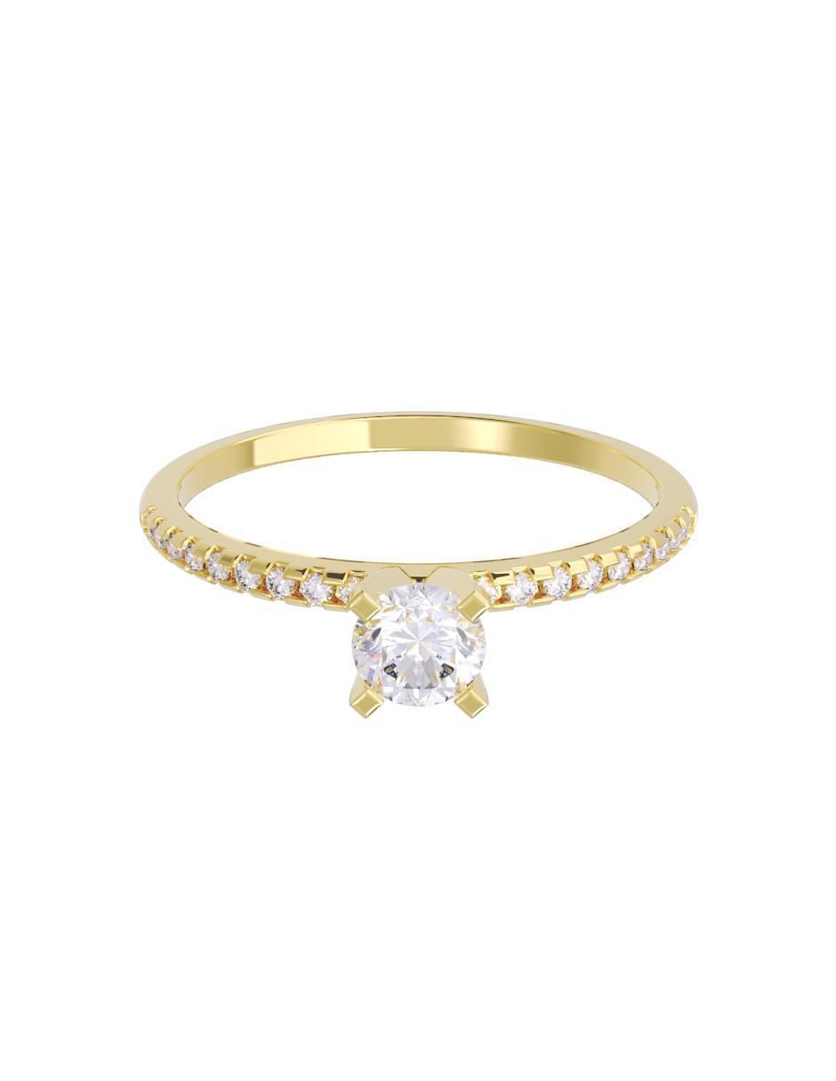 Anillo de compromiso de oro 14 K diamante Anillo de compromiso de oro 14 K diamante