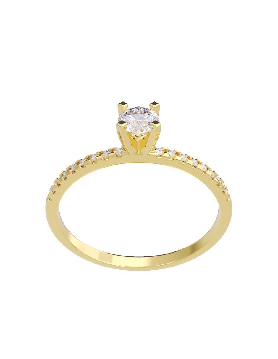 Anillo de compromiso "de" oro 14 k fonelli diamantes fonelli diamante