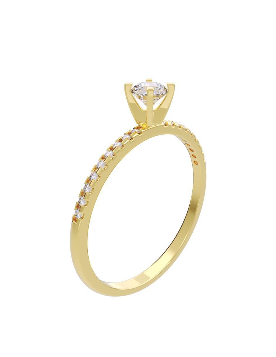Anillo de compromiso "de" oro 14 k fonelli diamantes fonelli diamante