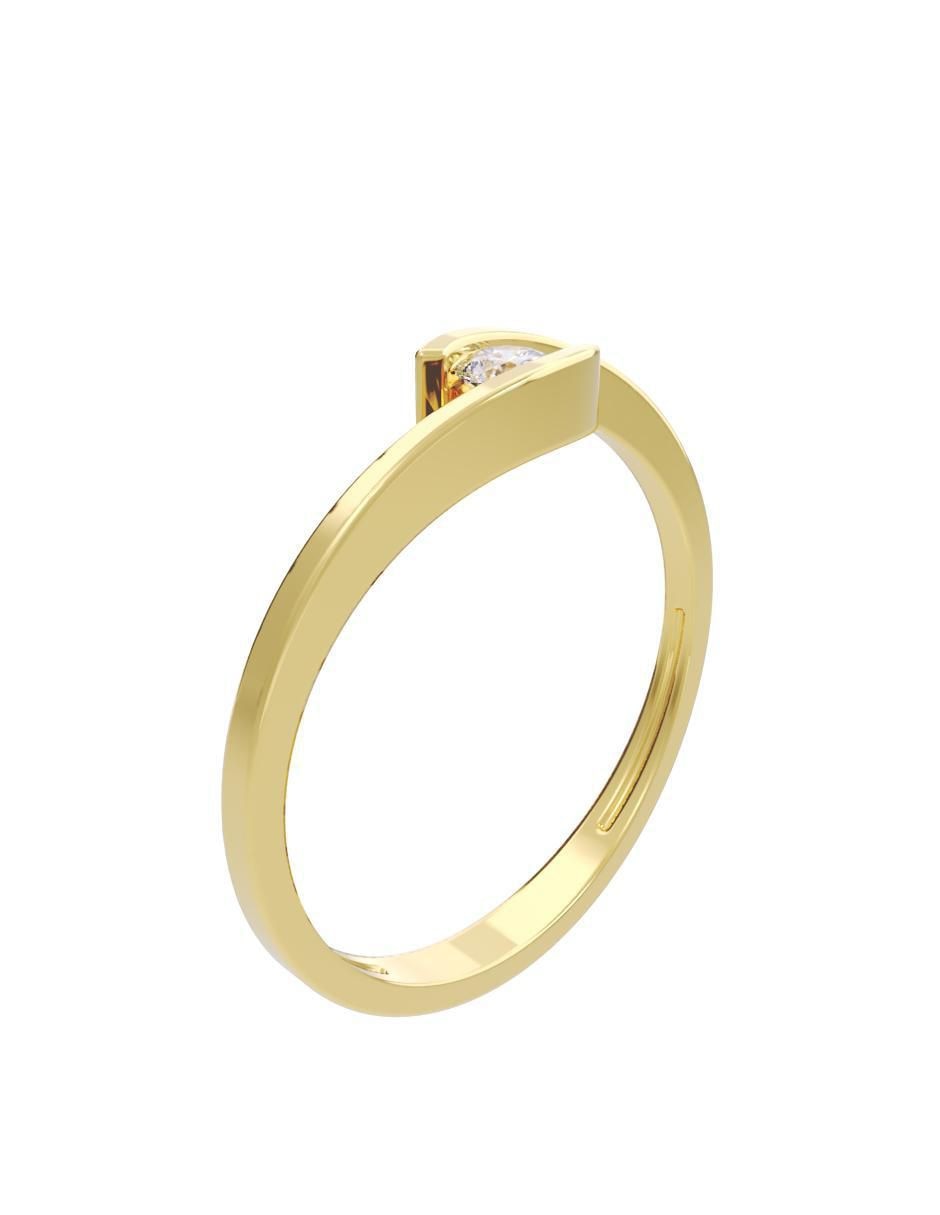 Anillo de compromiso "de" oro 14 k fonelli diamantes fonelli diamante