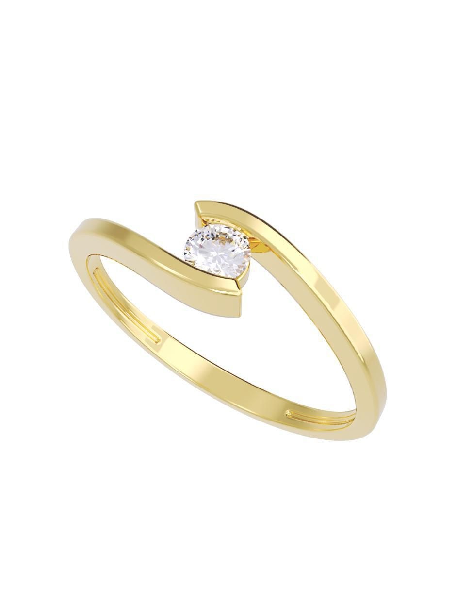 Anillo de compromiso "de" oro 14 k fonelli diamantes fonelli diamante